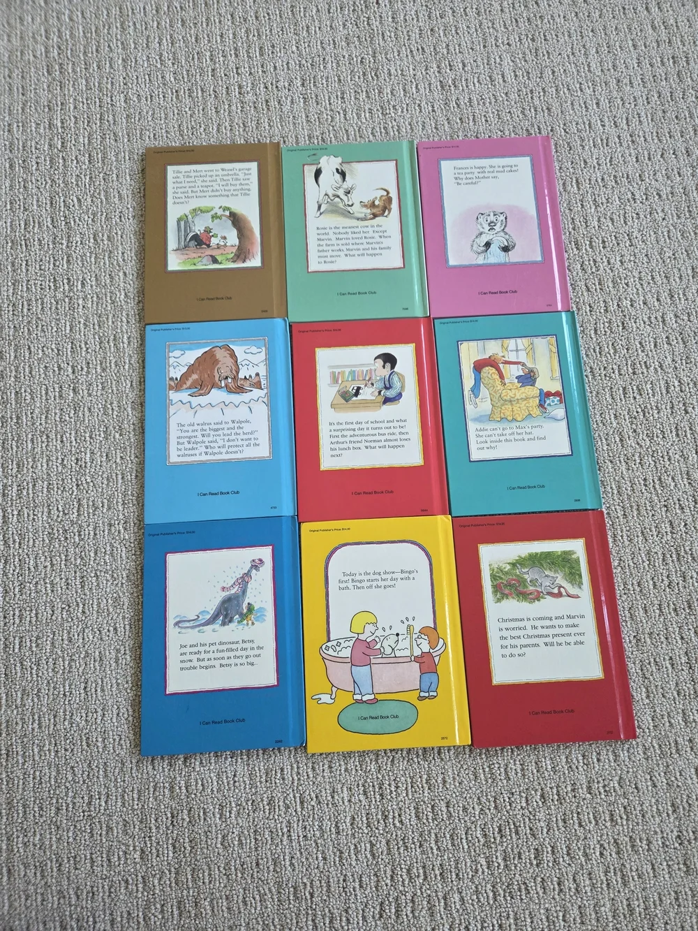 Lot of 9 I Can Read Book Hardcover Children's Books